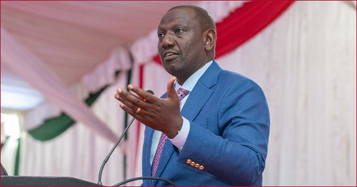 President William Ruto at a past event.
